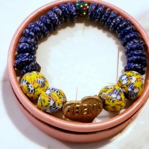 HAMMERED GOLD COLLECTION:African bracelet: ABENA
